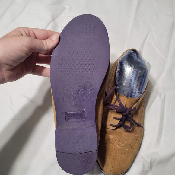 Lauren Ralph Lauren Imogen Leather Lace Up Shoes 8.5 - Picture 3 of 4